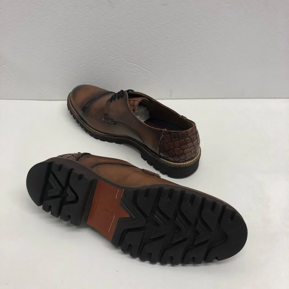 Sabatter shoes leather casual cognac thick sole